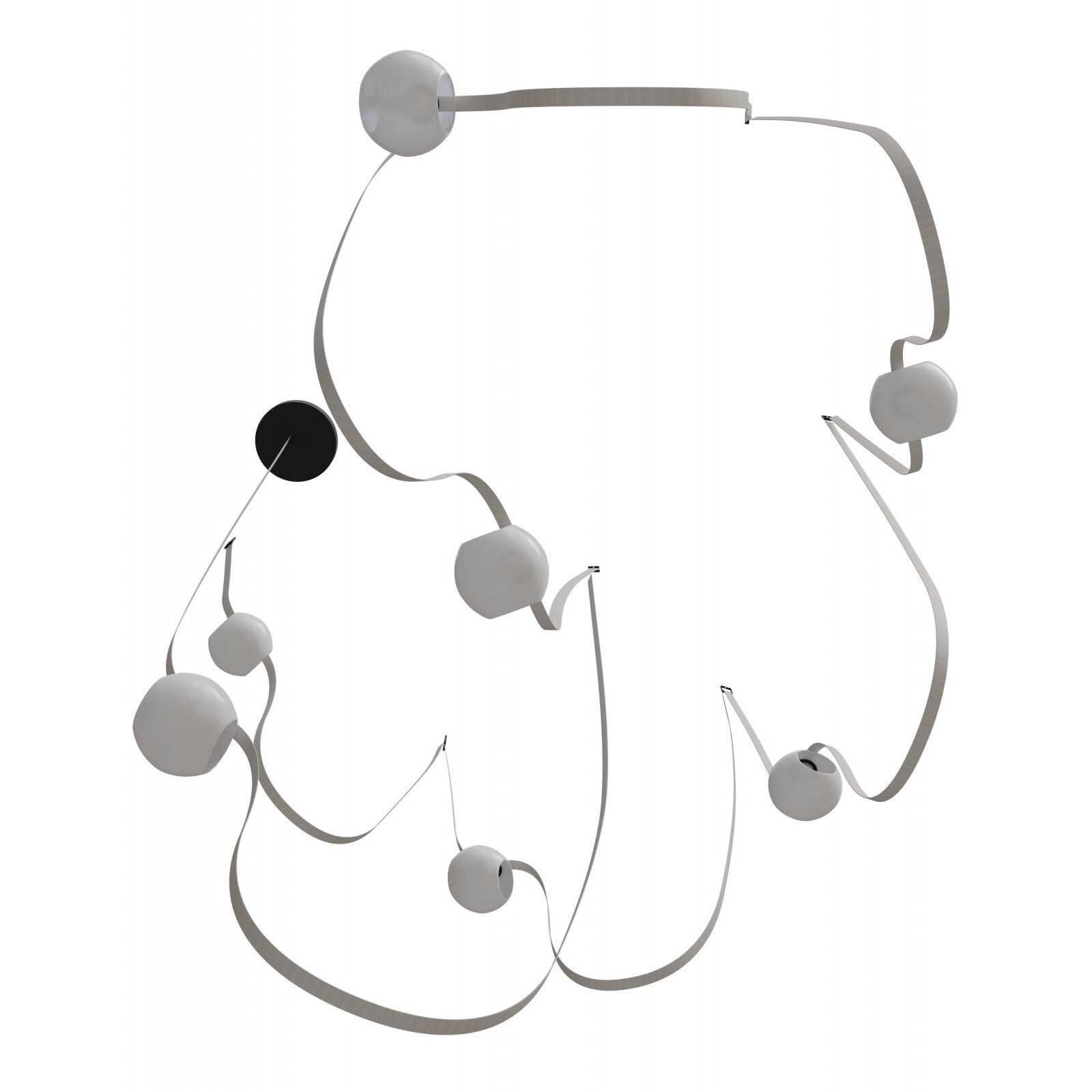 Fremont LED 8 inch Ivory and Black Belt Chandelier Ceiling Light