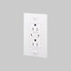 1G Duplex 125 White Outlet, GFCI