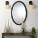 Metro 1 Light 7 inch Faux White Alabaster and Oil Rubbed Bronze Wall Sconce Wall Light