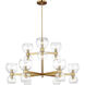 kate spade new york Londyn 18 Light 36.5 inch Burnished Brass with Clear Glass Chandelier Ceiling Light