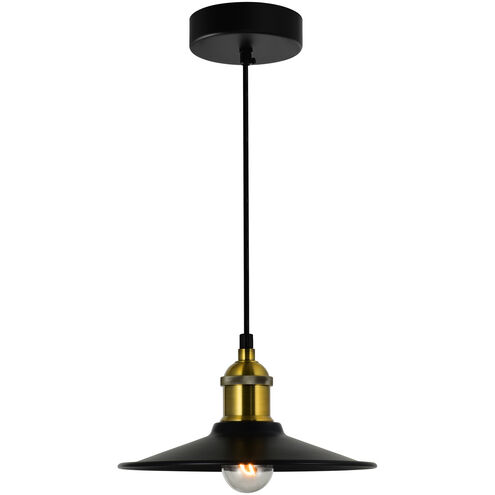 Brave 1 Light 9 inch Black Mini Pendant Ceiling Light