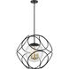 Aurora 3 Light 22 inch Black and Vintage Brass Pendant Ceiling Light