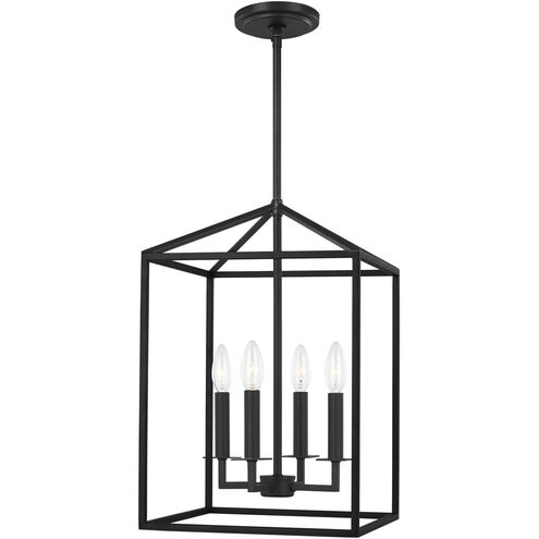Perryton 4 Light 12.25 inch Midnight Black Foyer Pendant Ceiling Light, Small