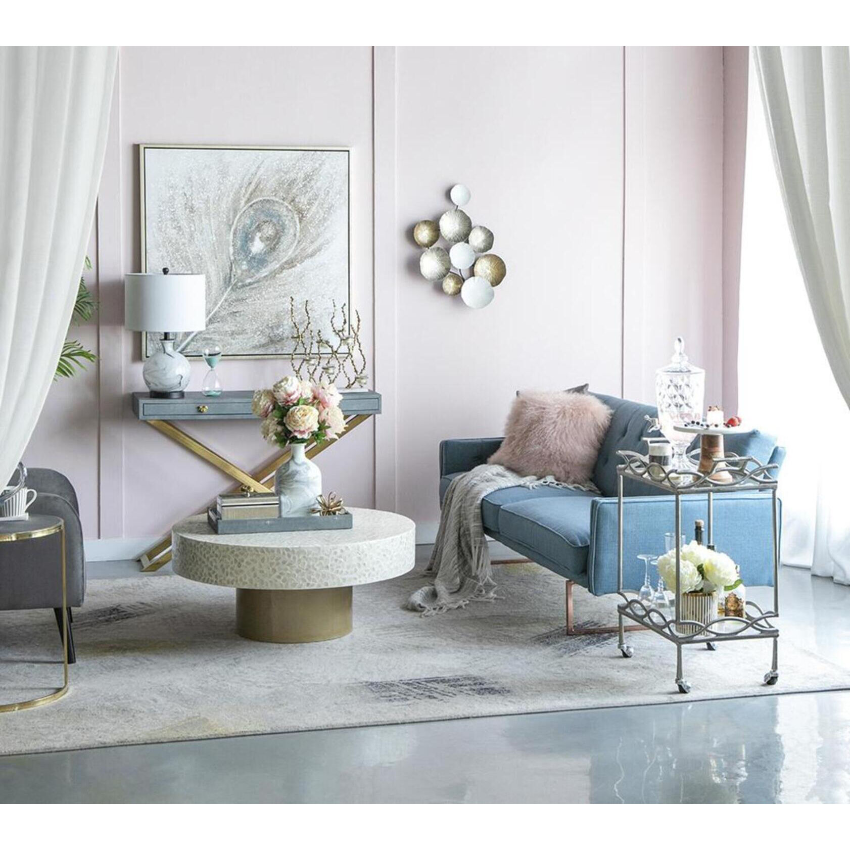 Anita Nickel Bar Cart