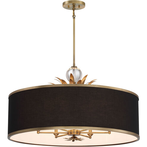 Caprio 6 Light 32.63 inch Natural Brushed Brass Pendant Ceiling Light