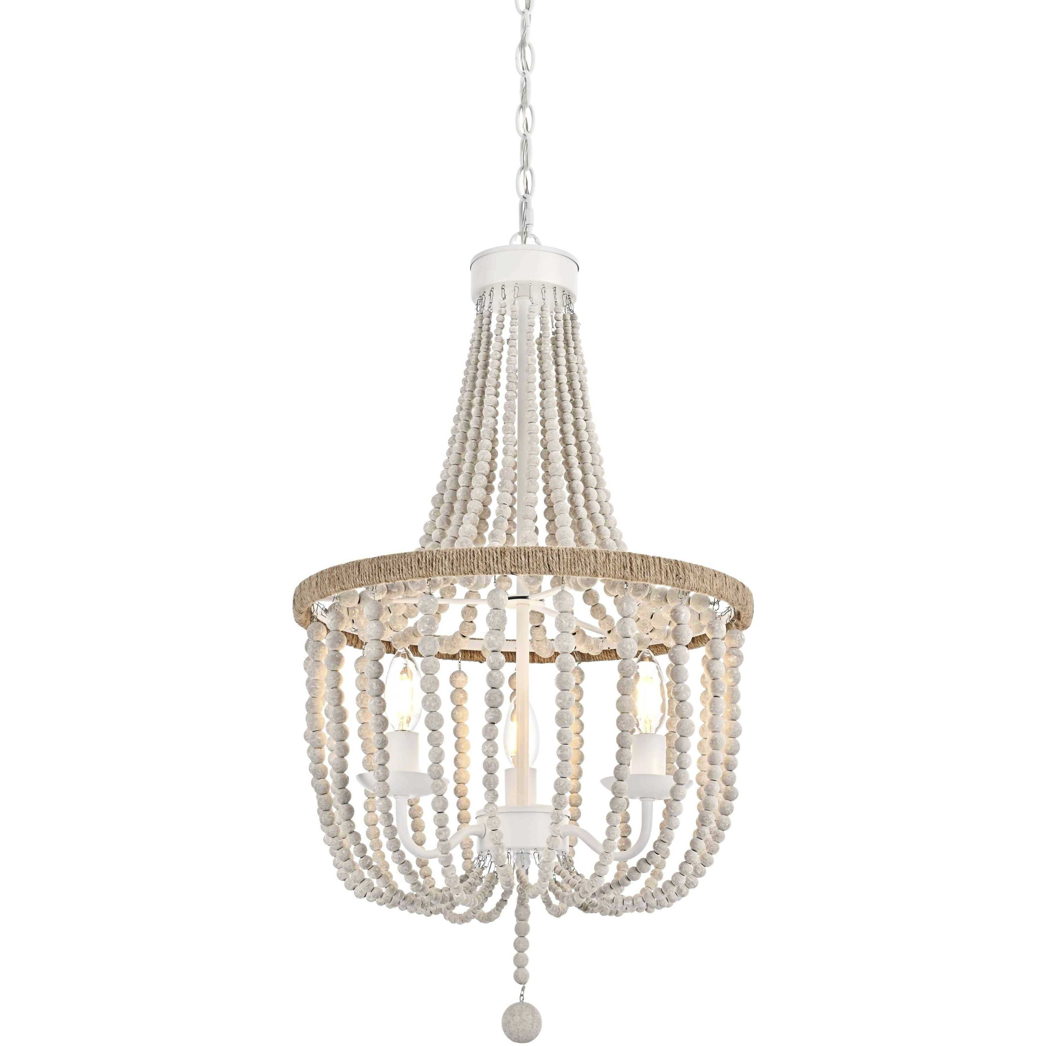 Jolie 3 Light 16 inch Antique White Pendant Ceiling Light