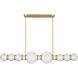 Cordel LED 50.25 inch Legacy Brass Linear Chandelier Ceiling Light