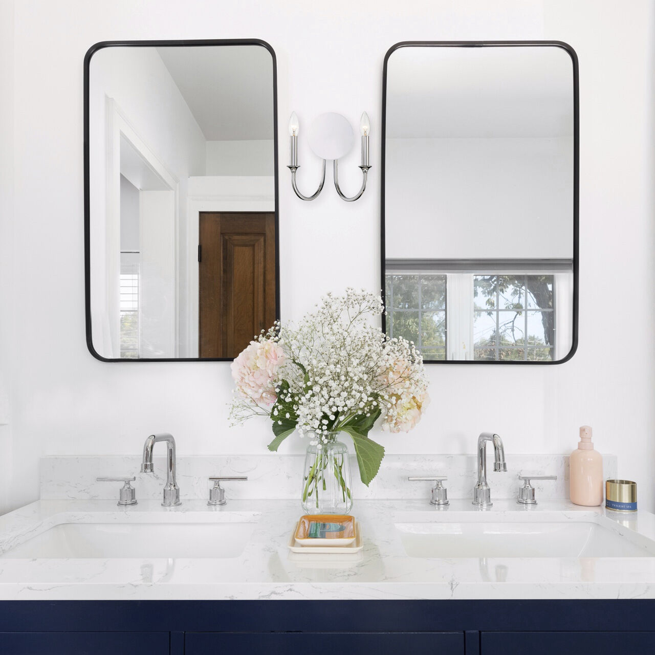 Stone Canyon Sconce Wall Light in Chrome