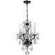 Traditional Crystal 4 Light 11 inch English Bronze Mini Chandelier Ceiling Light in Clear Swarovski Strass