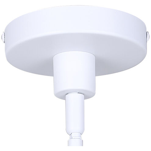 Caleb 1 Light 4.75 inch Matte White & Wood Pendant Ceiling Light