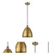 Ballston Dome LED 9 inch Brushed Brass Mini Pendant Ceiling Light