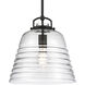 Current 1 Light 12 inch Matte Black Pendant Ceiling Light