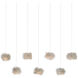 Birds Nest 7 Light 60 inch Silver Multi-Drop Linear Pendant Ceiling Light
