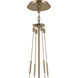 Albers LED 10.5 inch Muted Brushed Gold Pendant Ceiling Light in Brushed Gold and Champagne Bronze