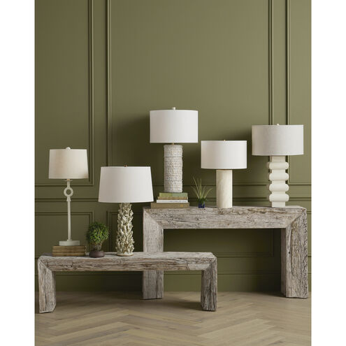 Azores 32.5 inch 150 watt Whitewashed Water Hyacinth Table Lamp Portable Light