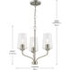 Celino 3 Light 18 inch Brushed Nickel Chandelier Ceiling Light