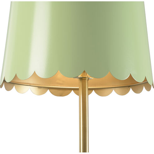 Meg Braff 27 inch 100.00 watt Brushed/Spring Green Table Lamp Portable Light