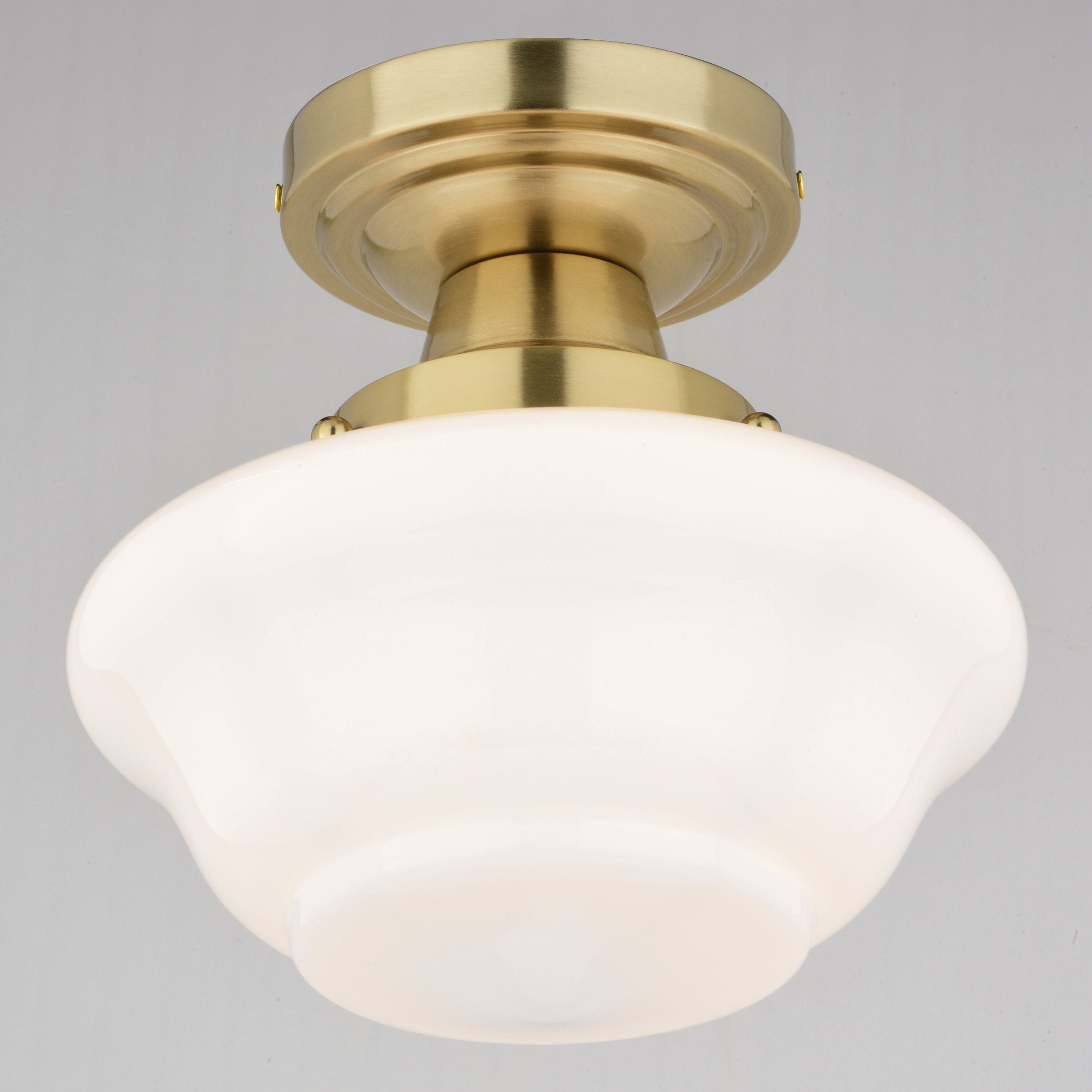 Eastgate LED 8.75 inch Antique Gold Semi-Flush Mount Ceiling Light