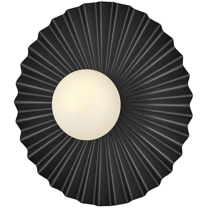 Stevie 1 Light 13.75 inch Black Flush Mount Ceiling Light, Medium