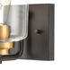 Moore 1 Light 7 inch Matte Black with Brushed Brass Vanity Light Wall Light
