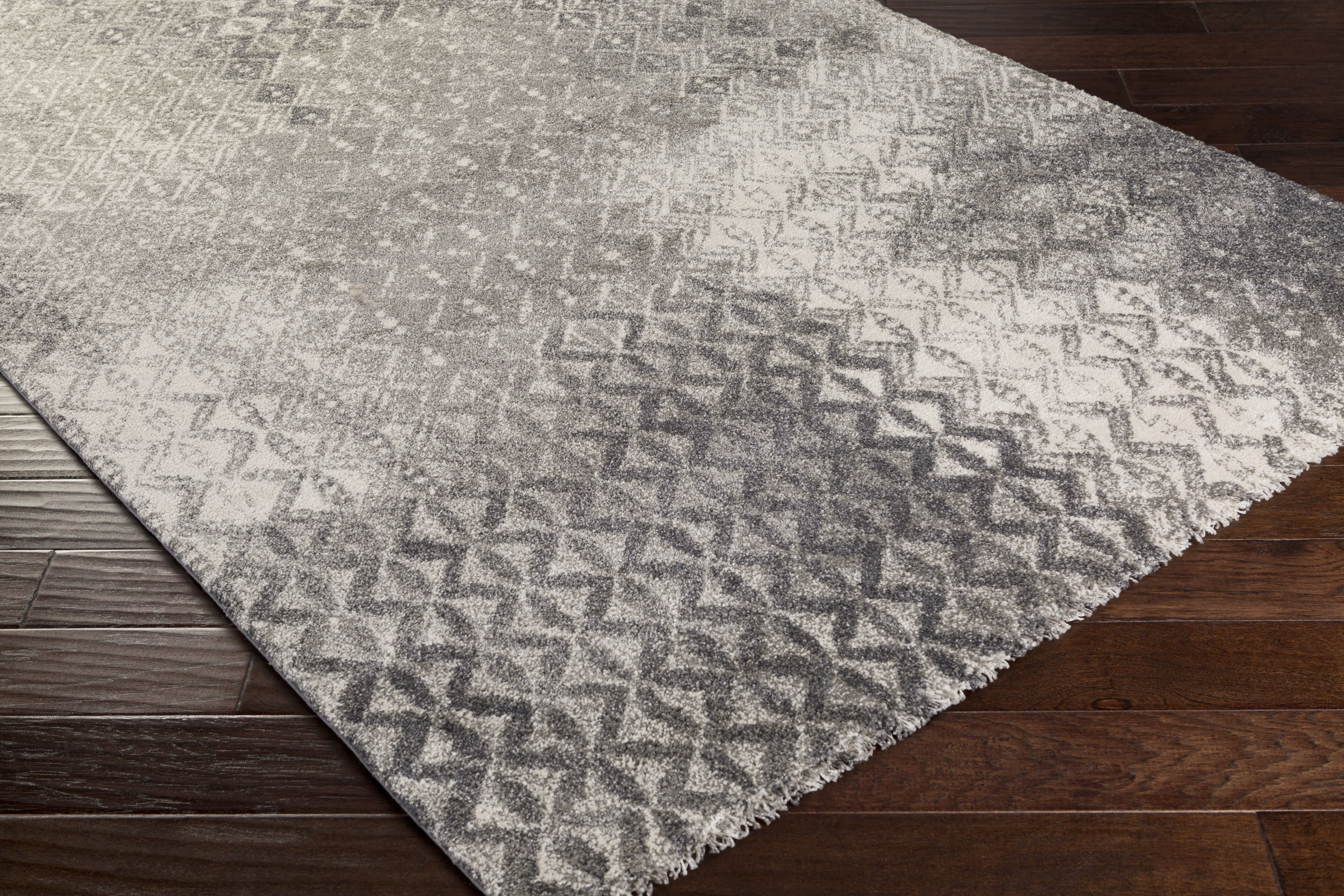 Pembridge 129.92 X 94.49 inch Charcoal/Ivory Machine Woven Rug in 8 x 11, Rectangle