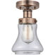 Bellmont 1 Light 6.5 inch Antique Copper Semi-Flush Mount Ceiling Light