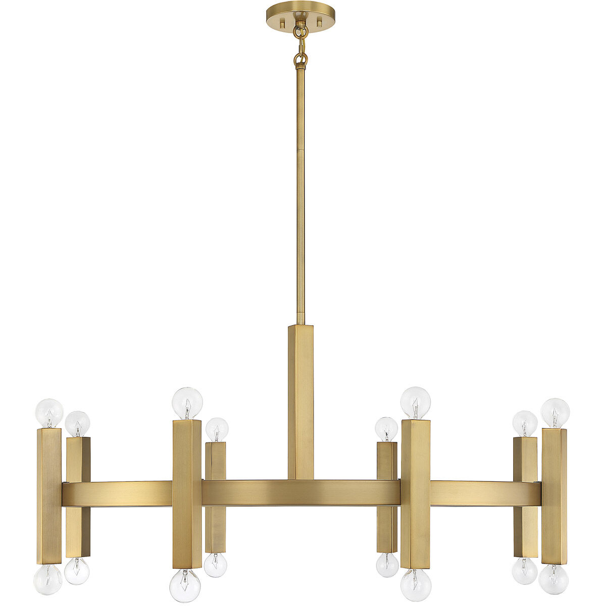 Brass on sale contemporary chandelier