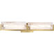 Mingle 2 Light 25.5 inch Satin Brass Bath Light Wall Light