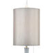 Quantum 37 inch 100 watt Blue with Clear and Polished Nickel Table Lamp Portable Light