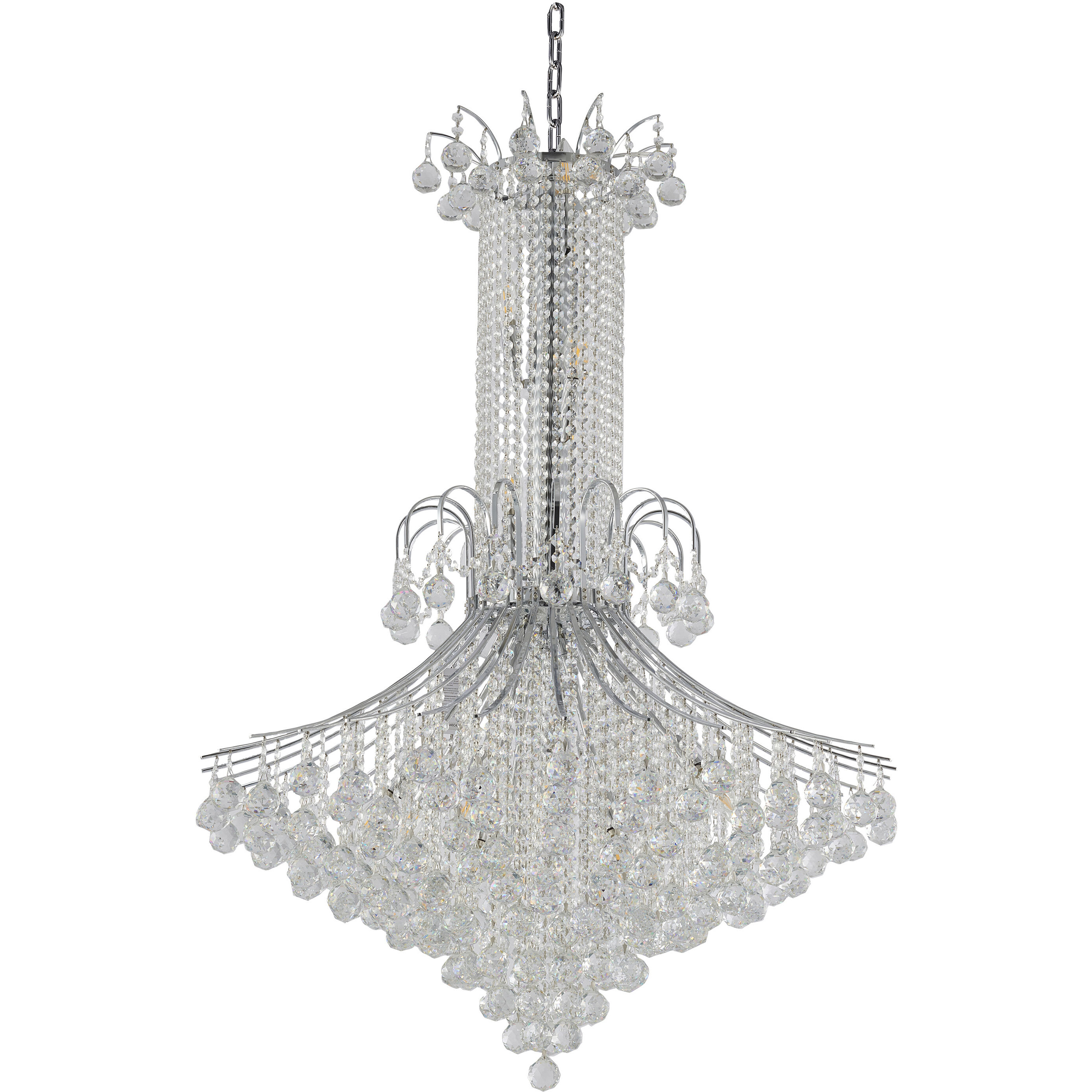 Canada 16 Light 35 inch Chrome Chandelier Ceiling Light
