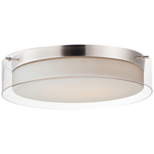 Duo LED 16 inch Satin Nickel Flush Mount Ceiling Light