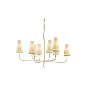 Arbuckle Ave 8 Light 43 inch Gesso White Chandelier Ceiling Light