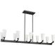Tosca 10 Light 50 inch Matte Black Linear Chandelier Ceiling Light, Design Series