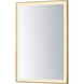 Framed 36 X 24 inch Gold LED Mirror