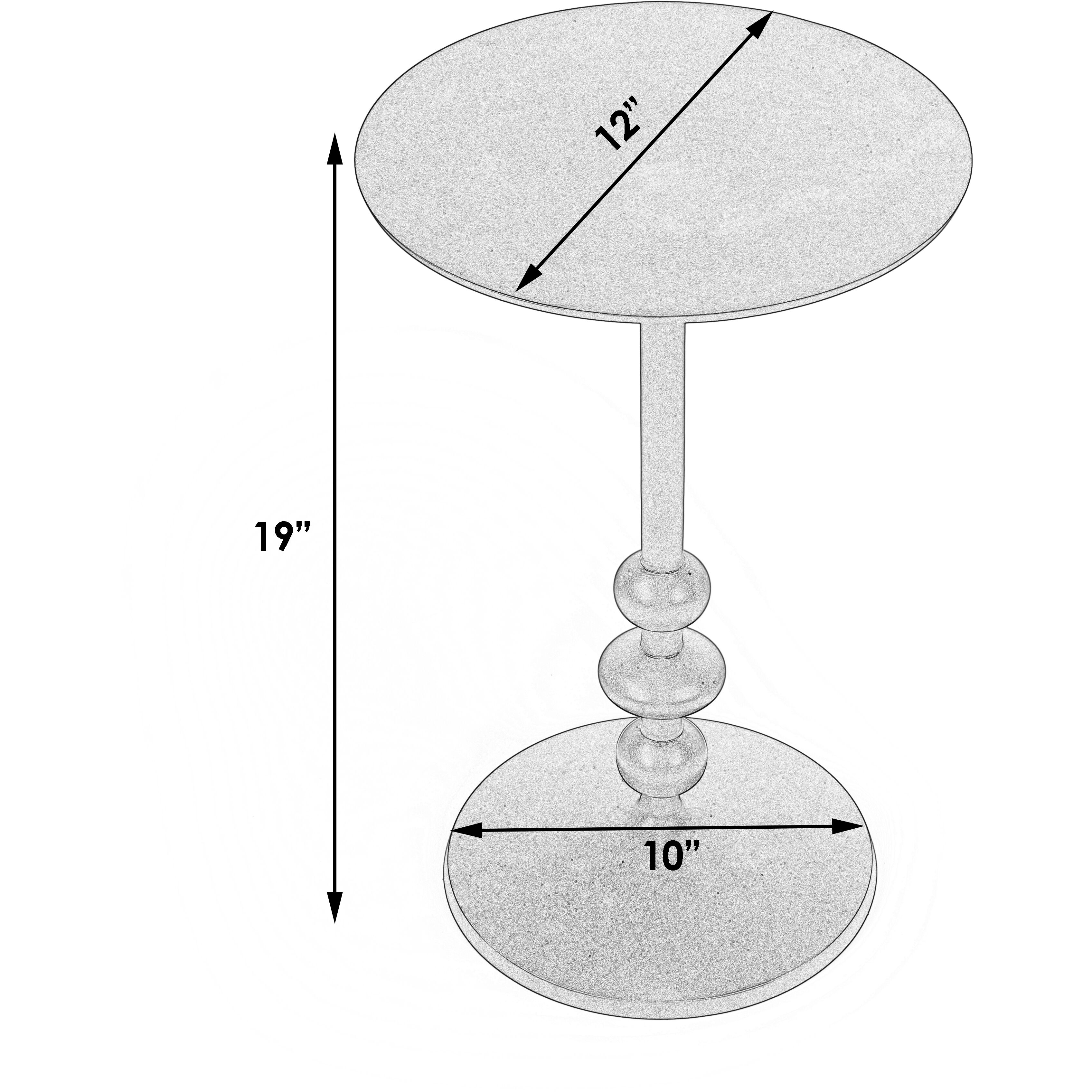 Zora Iron Pedestal Side Table in Bronze