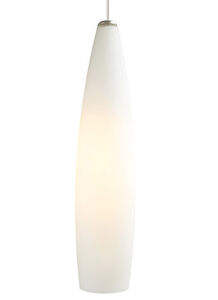 Fino 1 Light 4 inch Satin Nickel Line-Voltage Pendant Ceiling Light in White, Two-Circuit T-TRAK, Incandescent