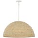 Dalia LED 35 inch Textured Plaster Chandelier Ceiling Light, Drum