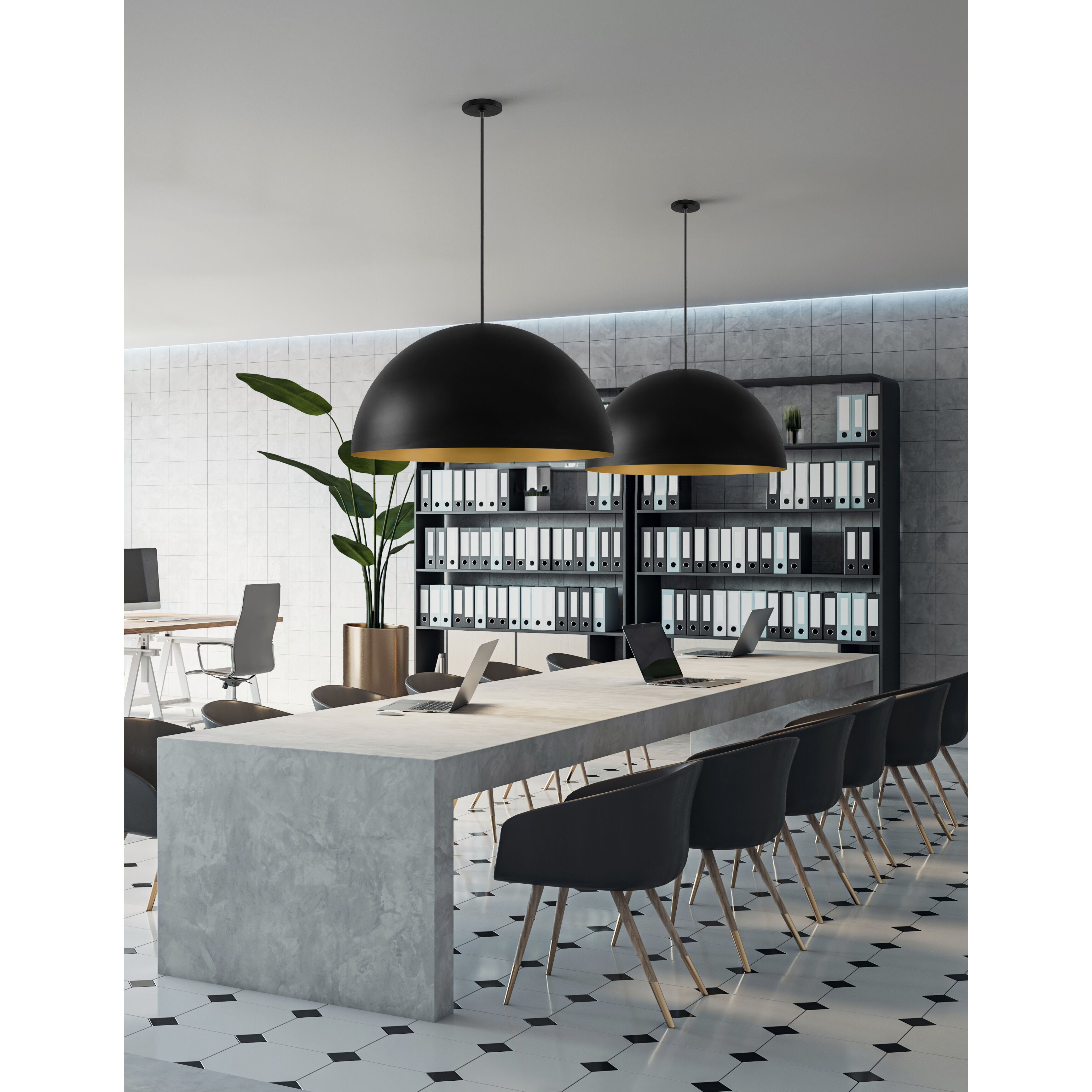 Elias 5 Light 23.5 inch Matte Black Pendant Ceiling Light