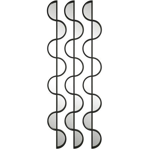 Wisp Matte Black Wall Decor, Set of 3