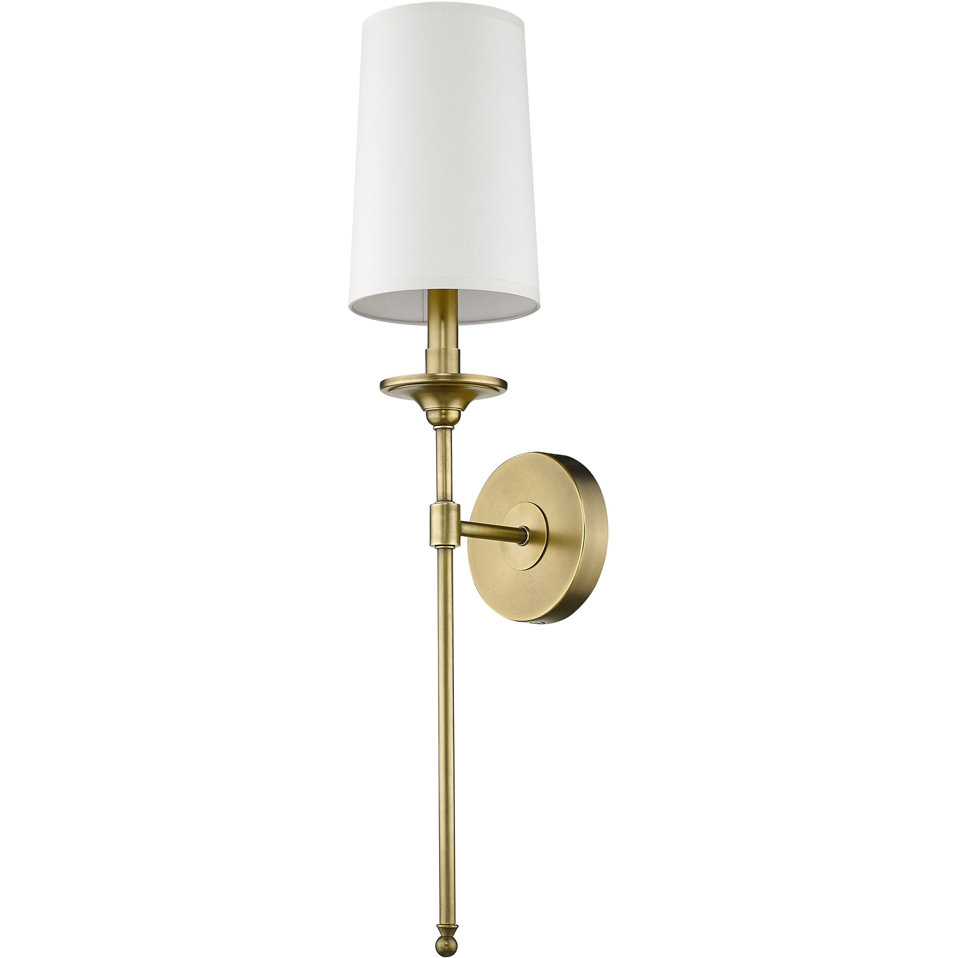 Emily 1 Light 5.5 inch Rubbed Brass Wall Sconce Wall Light