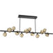 Gem LED 72 inch Matte Black Chandelier Ceiling Light in Bronze, 2700K LED, Twisted Branch