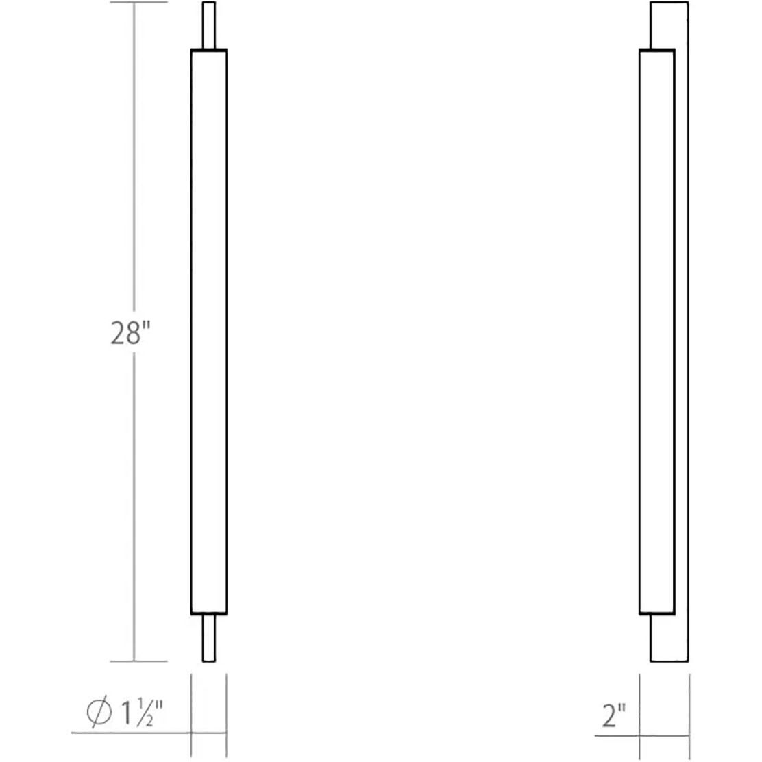 Keel LED 2 inch Satin White Bath Bar Wall Light
