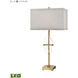 Priorato 34 inch 9.00 watt Clear with Cafe Bronze Table Lamp Portable Light