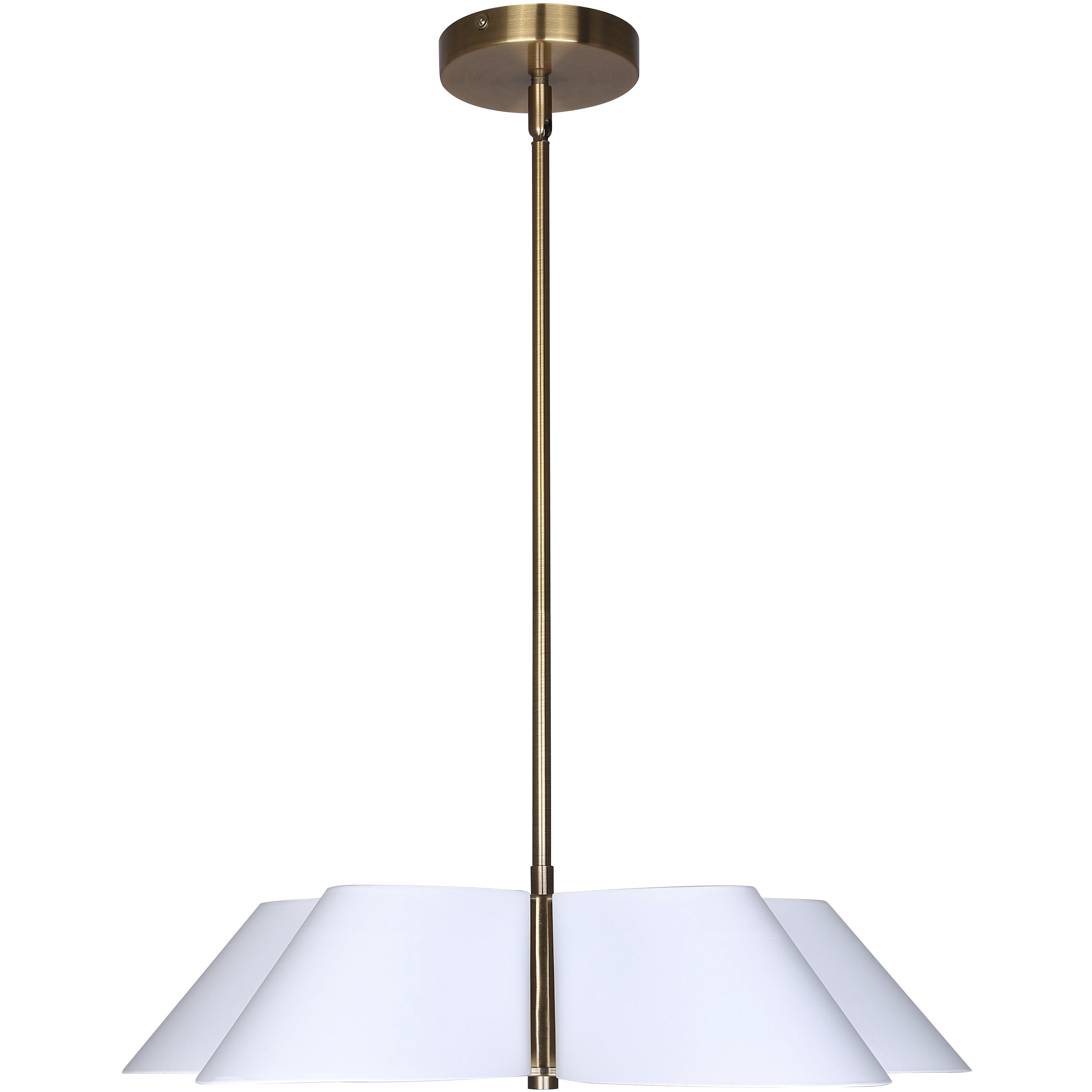 Daxton 5 Light 21.5 inch Matte White and Gold Chandelier Ceiling Light