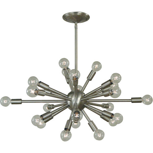 Simone 24 Light 28 inch Brushed Nickel Dining Chandelier Ceiling Light