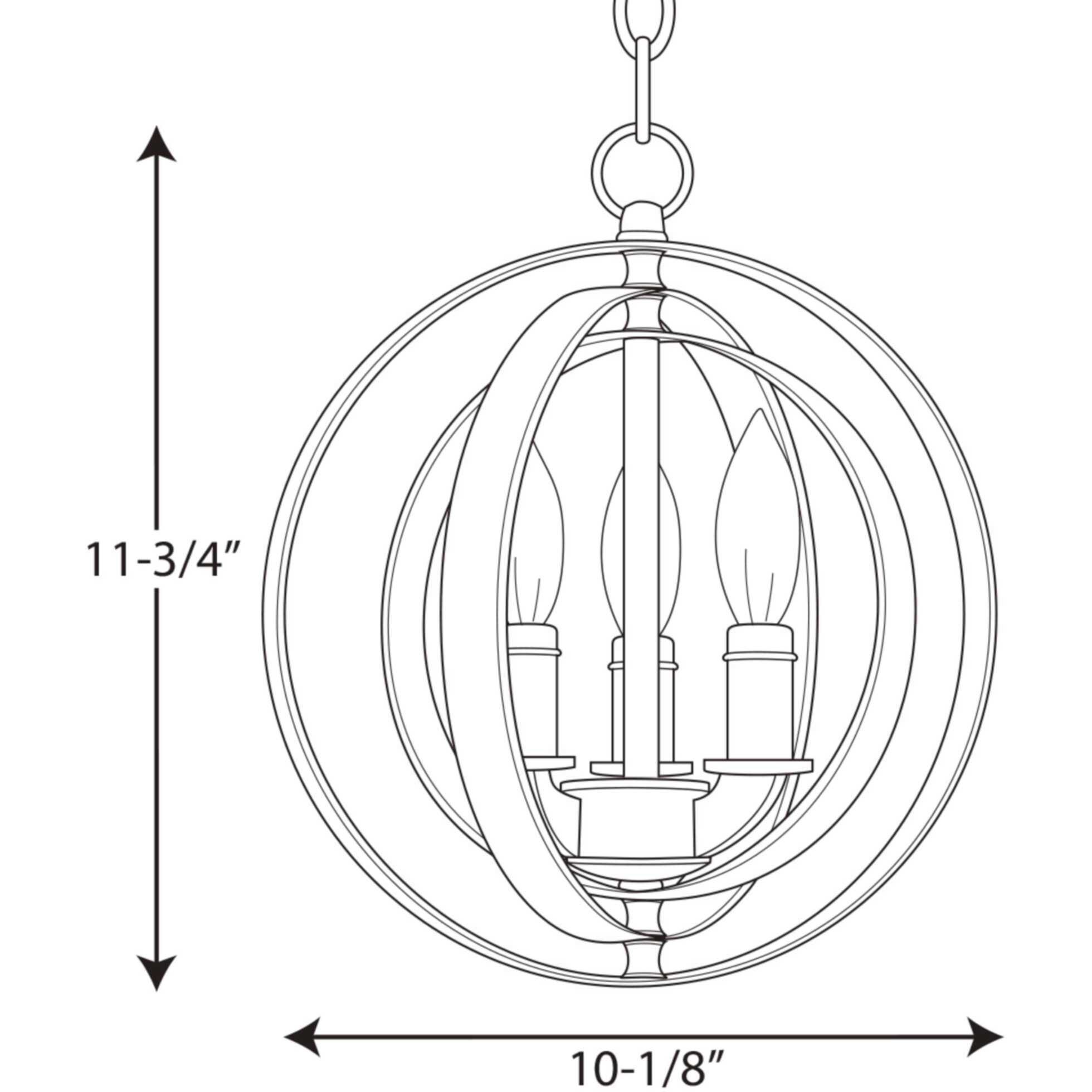 Equinox 3 Light 10.13 inch Burnished Silver Pendant Ceiling Light