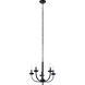 Kennewick 5 Light 18 inch Black Chandelier Ceiling Light 