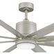 Vantage 66 inch Brushed Nickel with Silver Blades Smart Fan