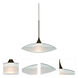 Spazio LED Bronze Cord Pendant Ceiling Light in Clear with Frost Glass