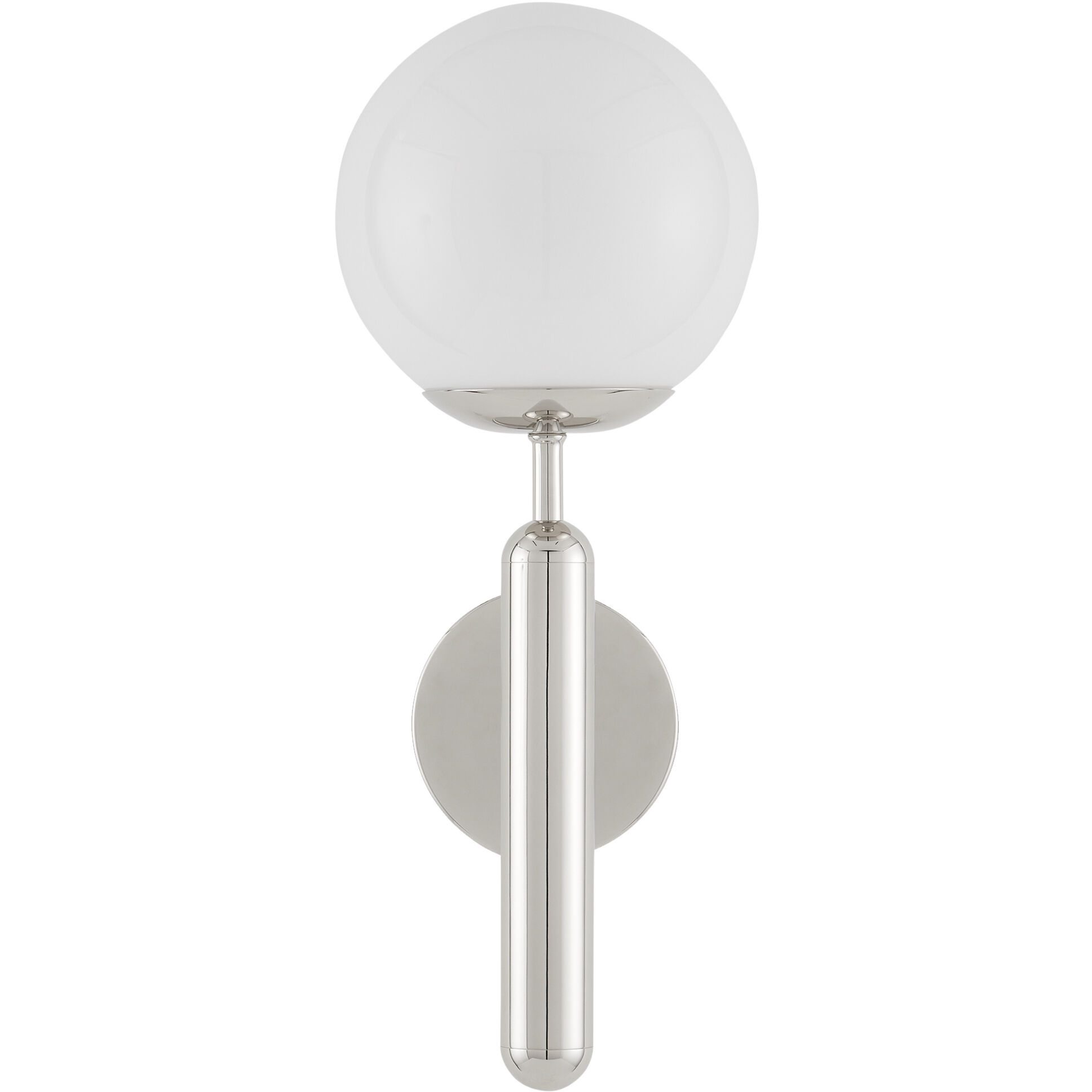 Barbican 1 Light 6.5 inch Polished Nickel and White Bath Sconce Wall Light